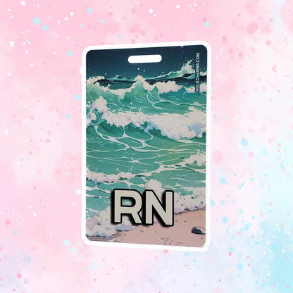 Beach Time (RN) - Horizontal Role ID Badge