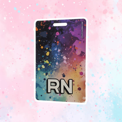 Paint Spatter (RN) - Horizontal Role ID Badge