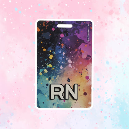 Paint Spatter (RN) - Horizontal Role ID Badge