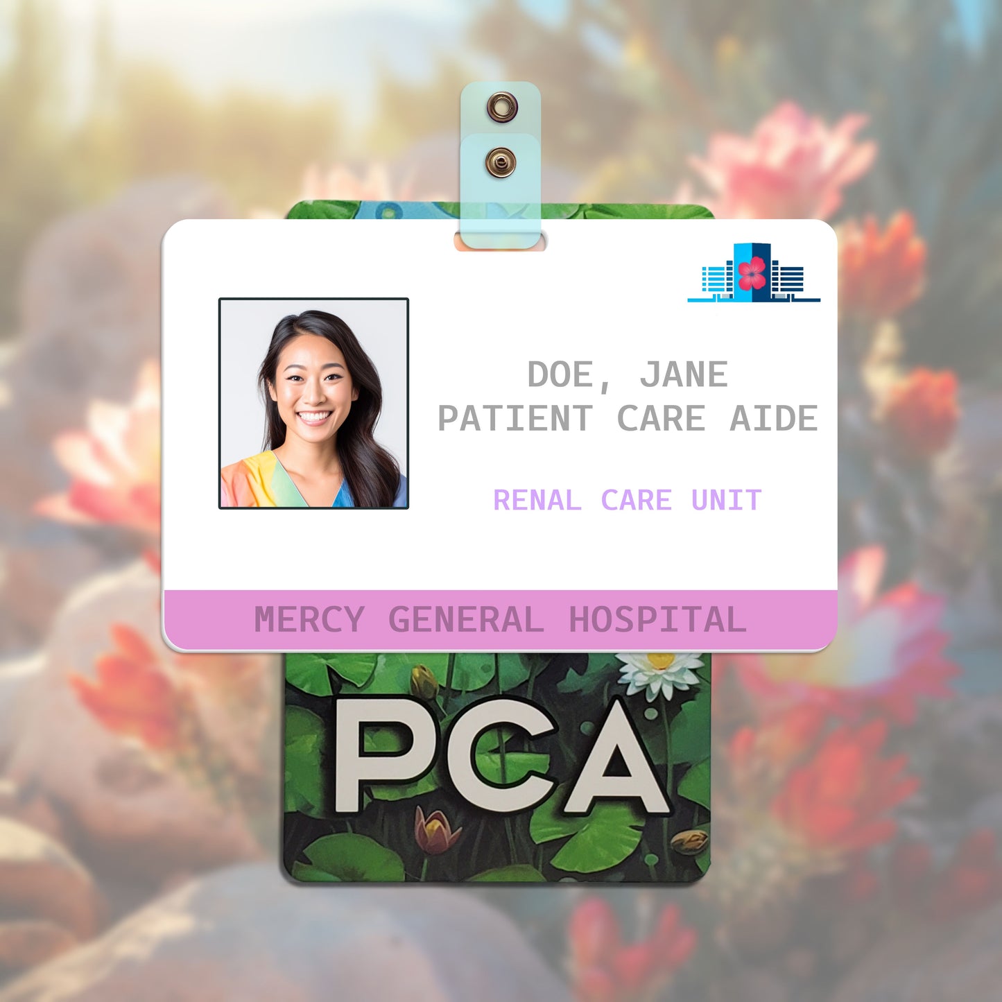 Forest Lilies (PCA) - Horizontal Role ID Badge