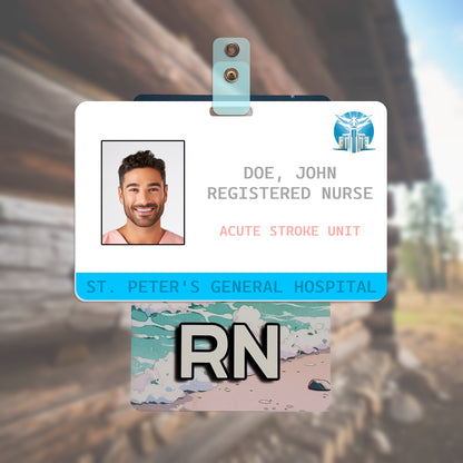 Beach Time (RN) - Horizontal Role ID Badge