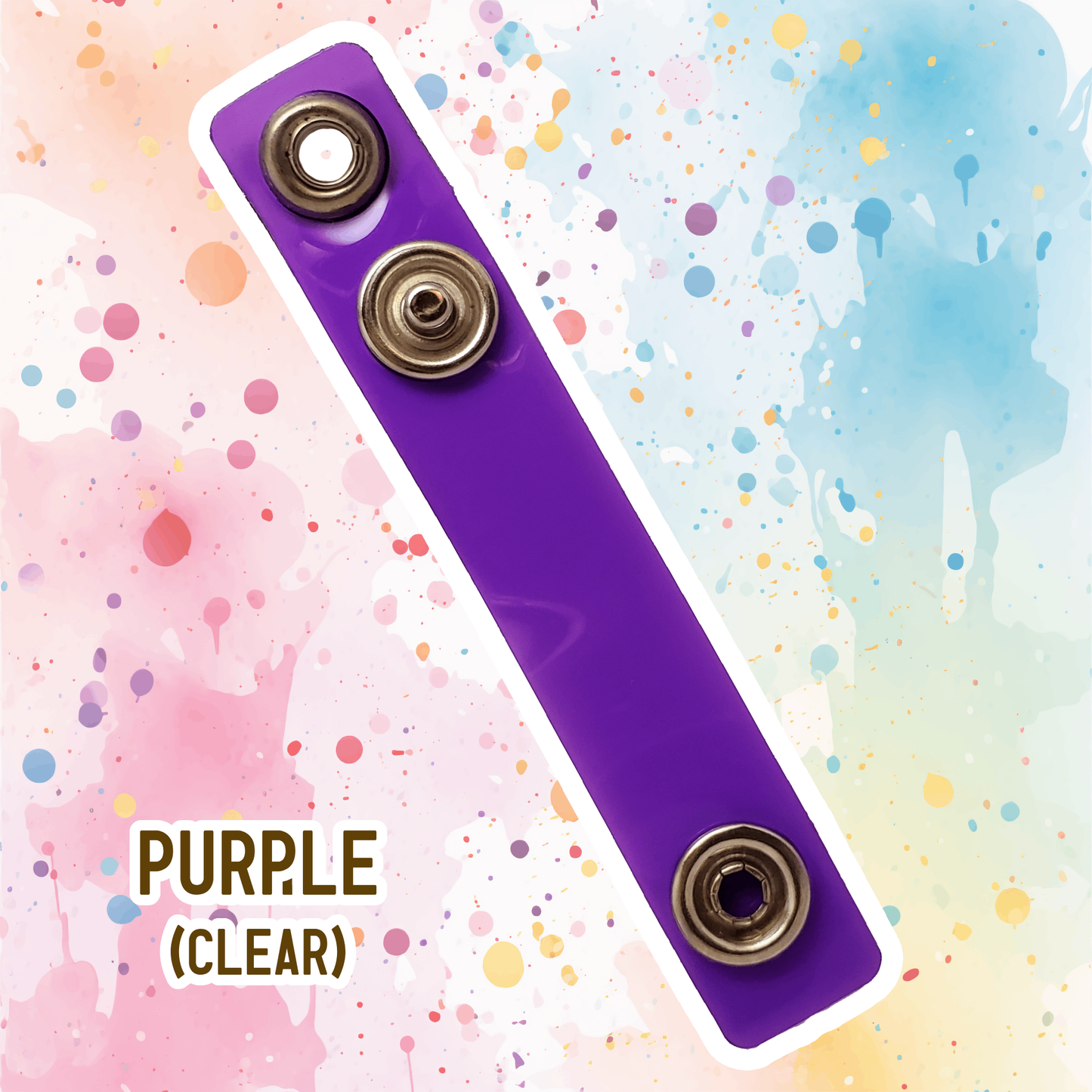 Badge Clip (Purple, Translucent)