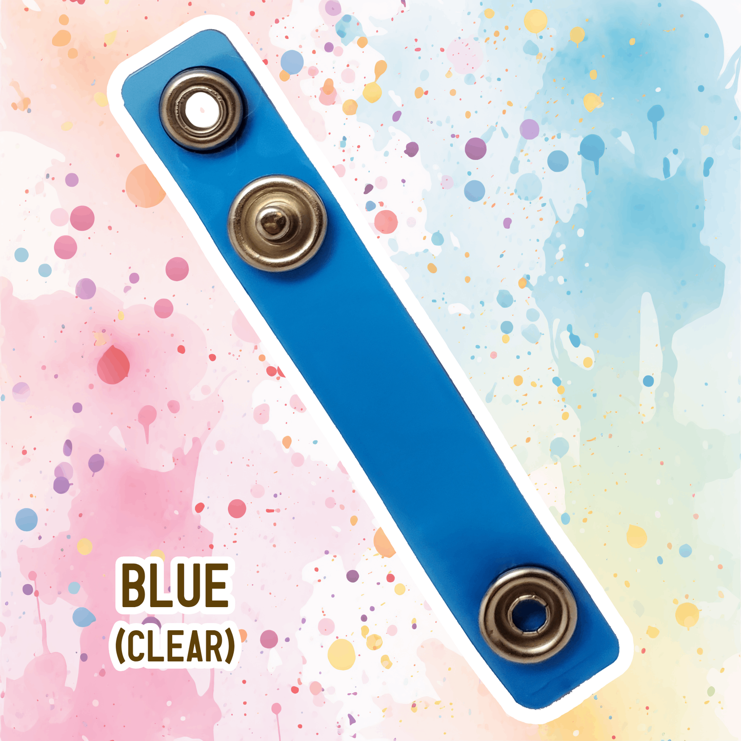 Badge Clip (Blue, Transluscent)