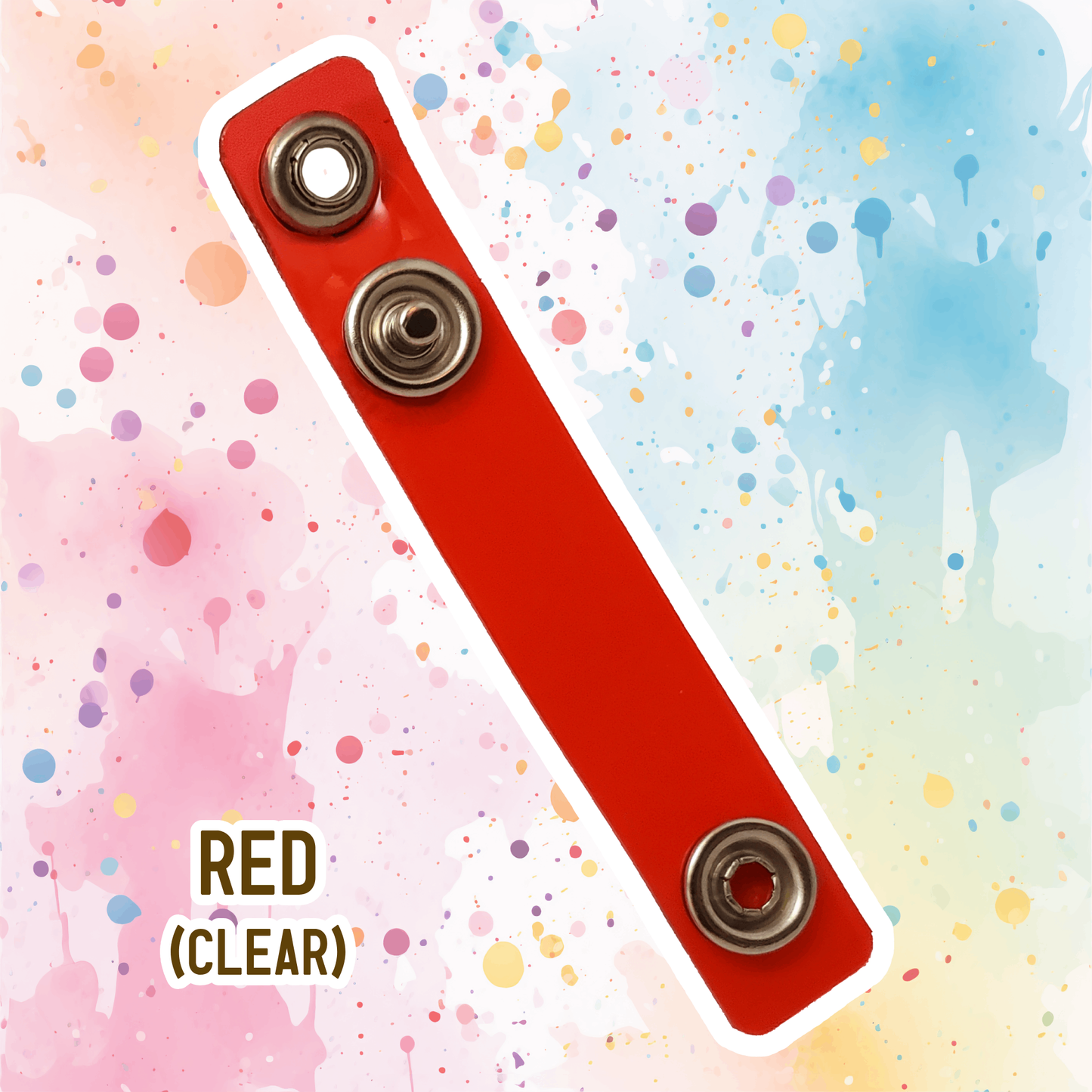 Badge Clip (Red, Translucent)