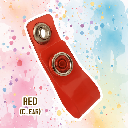 Badge Clip (Red, Translucent)