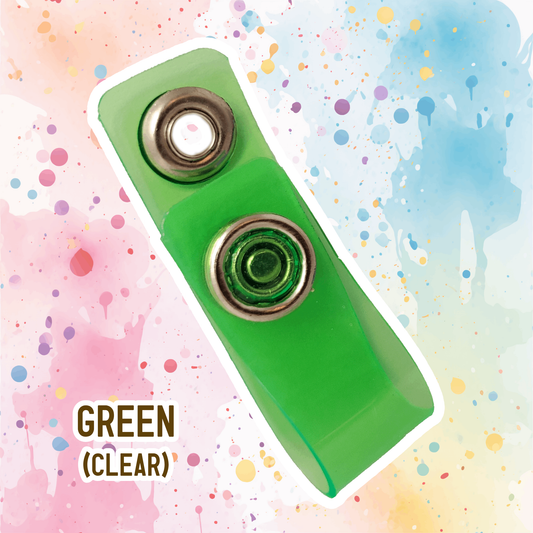 Badge Clip (Green, Translucent)