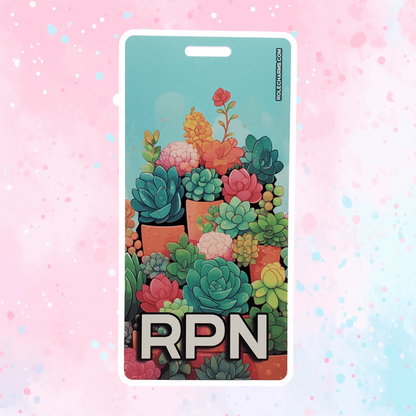 Succulent Garden (RPN) - Vertical Role ID Badge