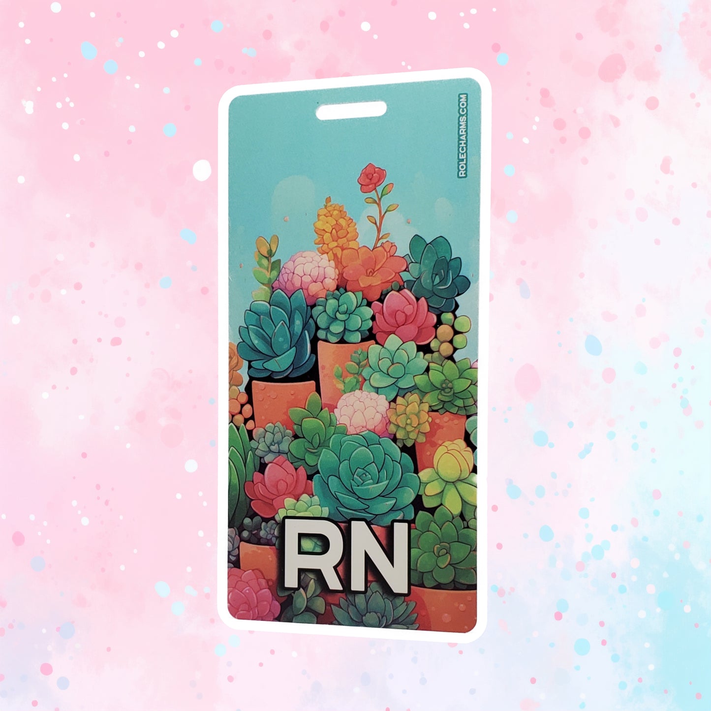 Succulent Garden (RN) - Vertical Role ID Badge