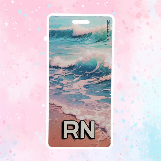 Beach Day (RN) - Vertical Role ID Badge