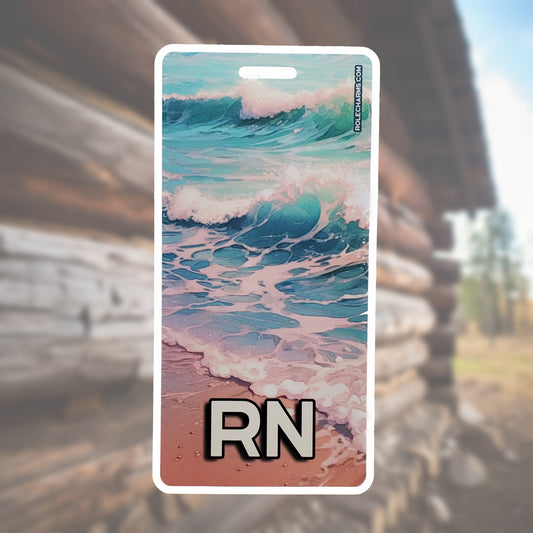 Beach Day (RN) - Vertical Role ID Badge