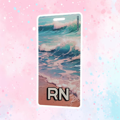 Beach Day (RN) - Vertical Role ID Badge