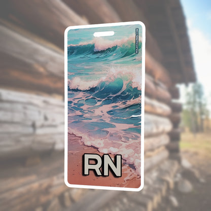 Beach Day (RN) - Vertical Role ID Badge