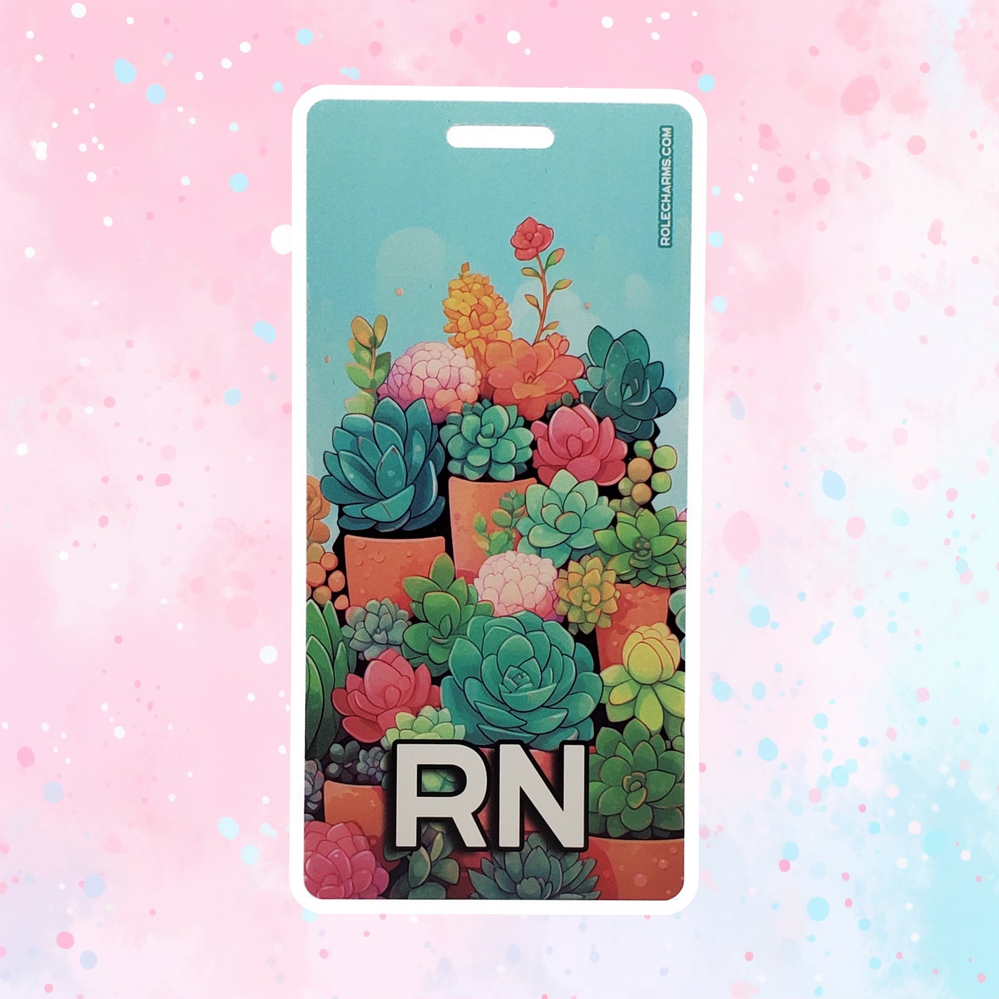 Succulent Garden (RN) - Vertical Role ID Badge