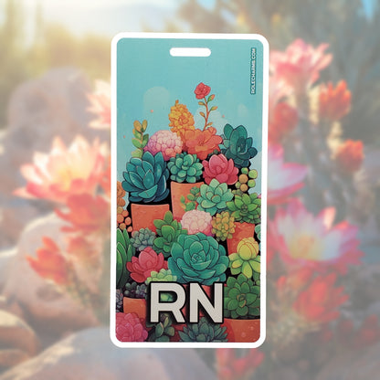 Succulent Garden (RN) - Vertical Role ID Badge