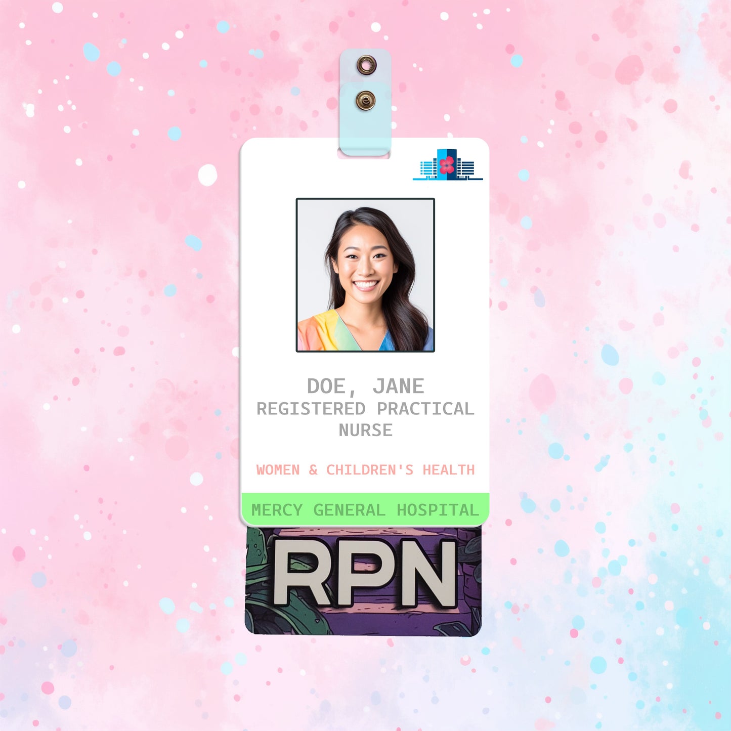 Lo-Fi Cacti (RPN) - Vertical Role ID Badge