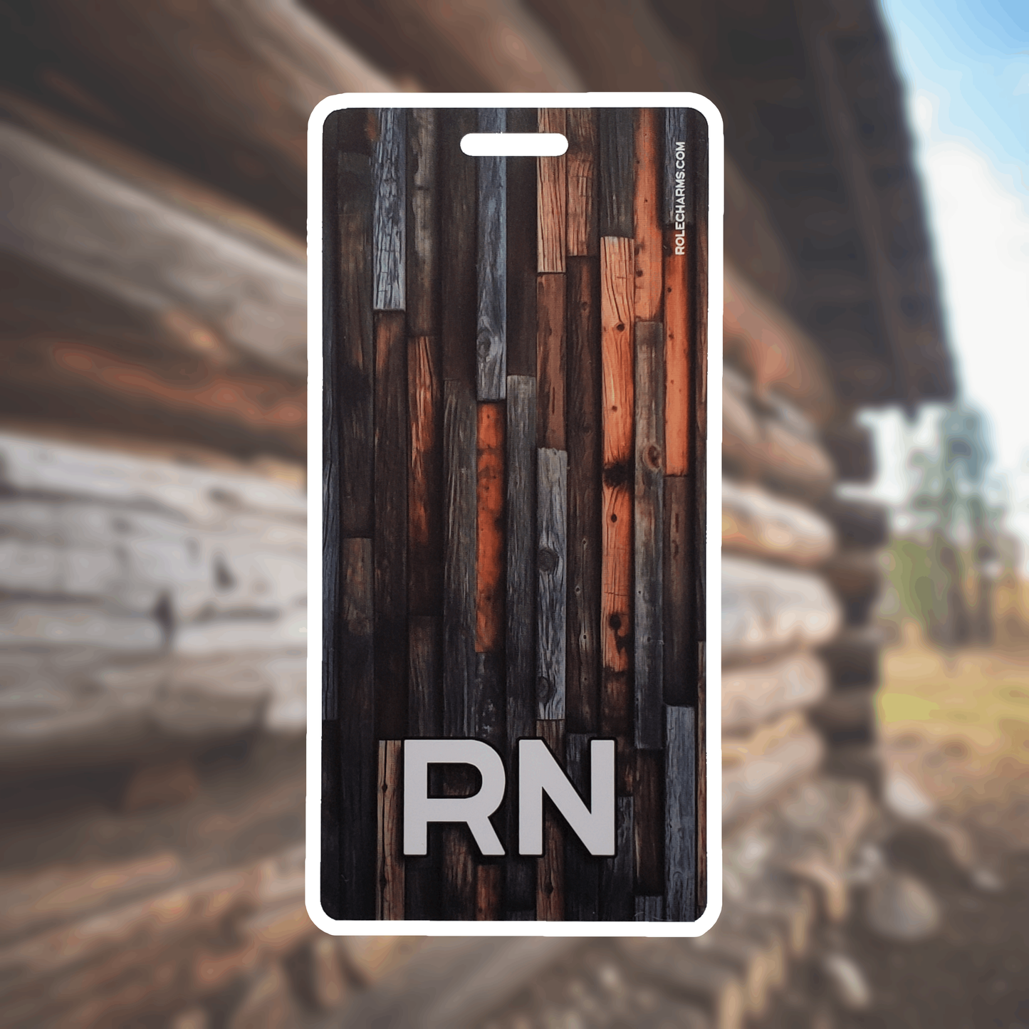 Wood Cabin (RN) - Vertical Role ID Badge [v1]