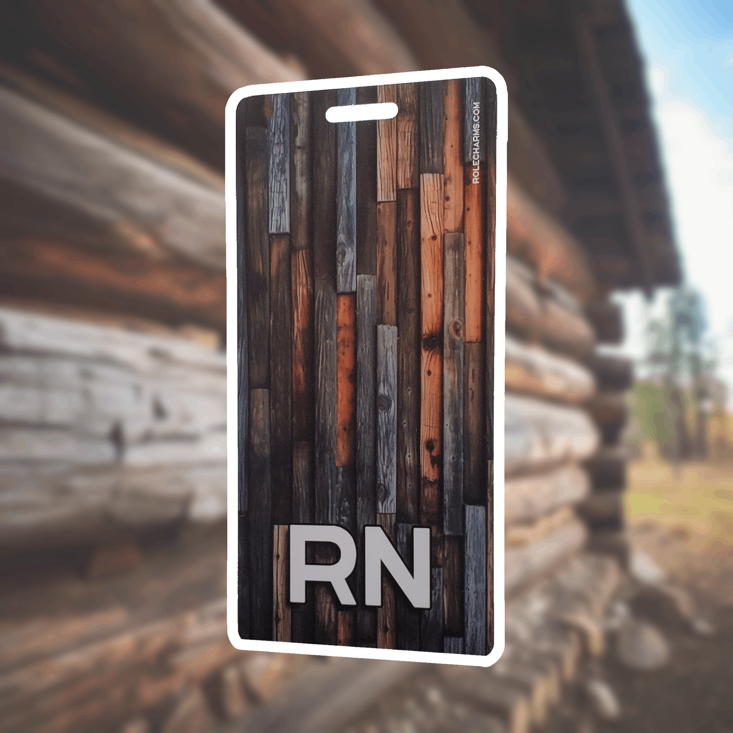 Wood Cabin (RN) - Vertical Role ID Badge [v1]