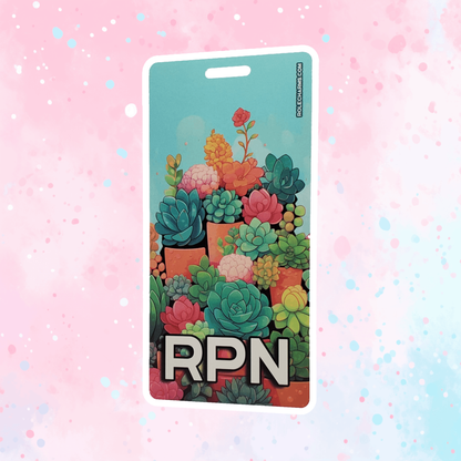 Succulent Garden (RPN) - Vertical Role ID Badge